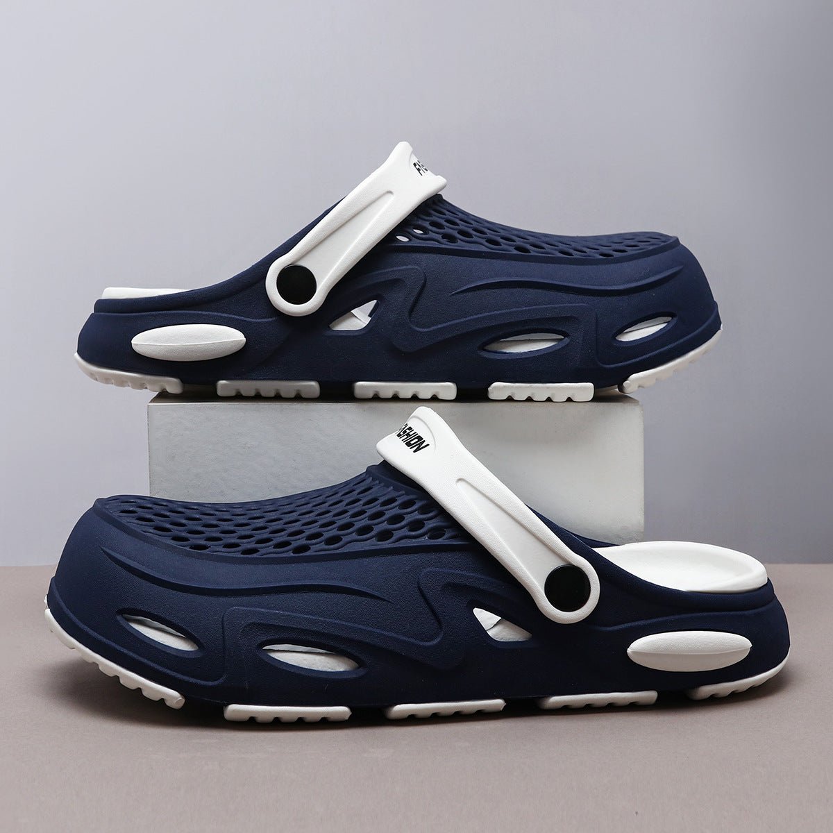Men's Summer Closed Toe Non-slip Breathable Beach Slippers - Mom & Kids