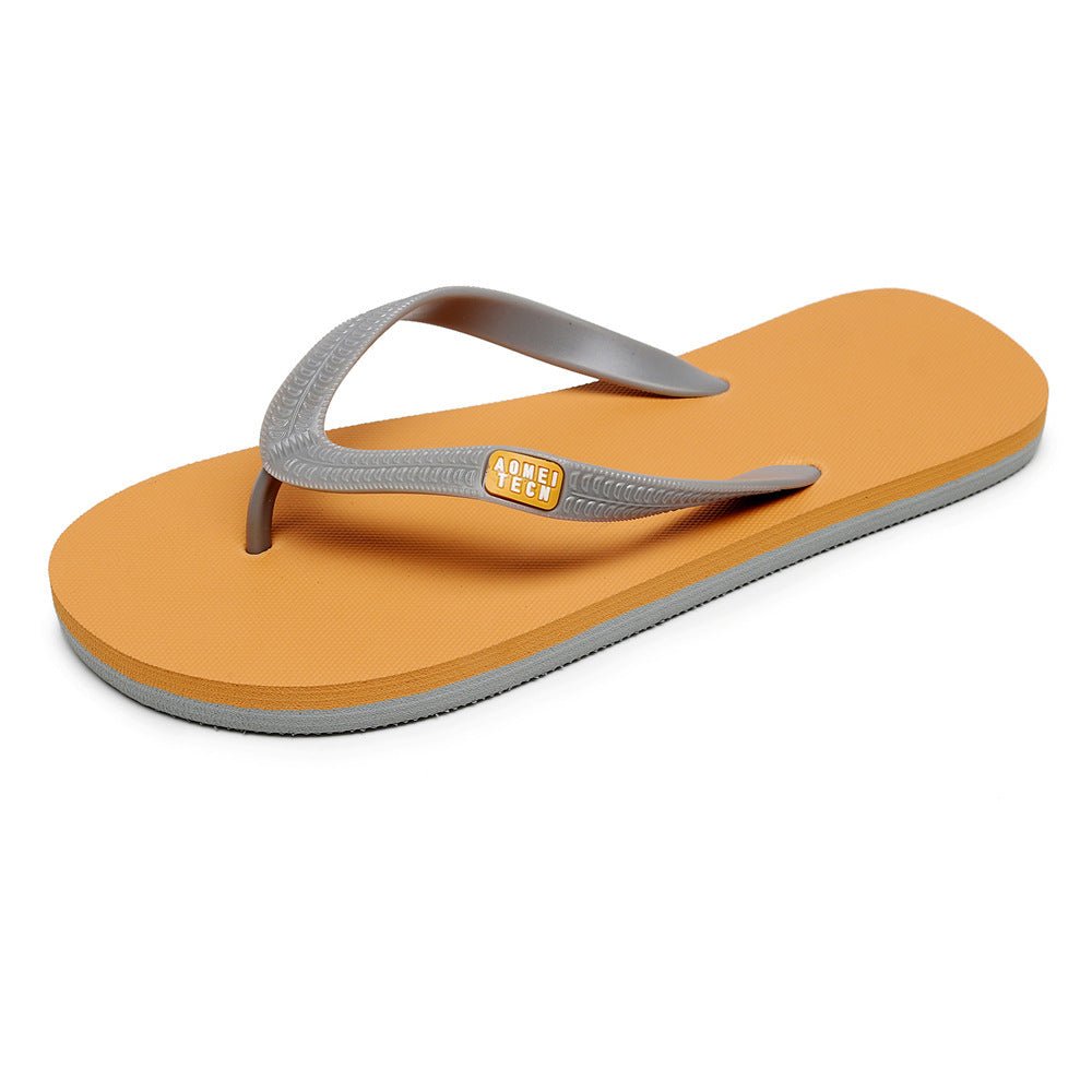 Men's Trendy Rubber Non-slip Fashion Flip-flop Beach Slippers - Mom & Kids