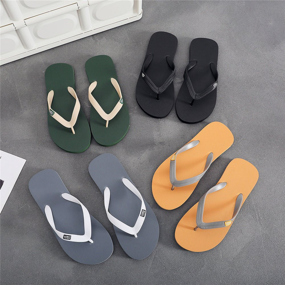 Men's Trendy Rubber Non-slip Fashion Flip-flop Beach Slippers - Mom & Kids