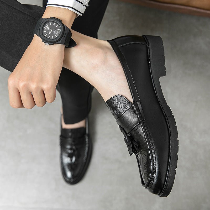 Personalized Tassel Pointed Toe New Fashion Leather Casual Shoes - Mom & Kids