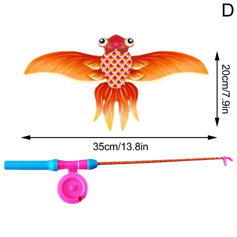 Dynamic Kite With Fishing Rod