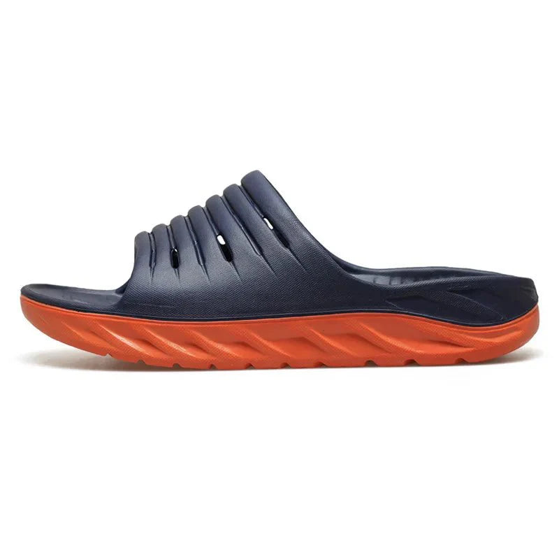 Slippers Men's Summer Large Size 49 Thick-soled Soft Material Arch Shock Absorption Flip-flops Beach Shoes Non-slip Safety Shoes - Mom & Kids