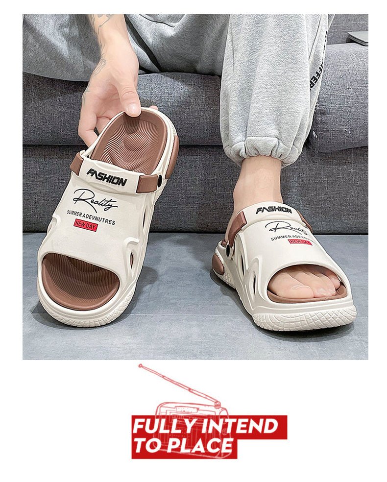 Slippers Men's Summer Outdoor Slip-on Sandals - Mom & Kids