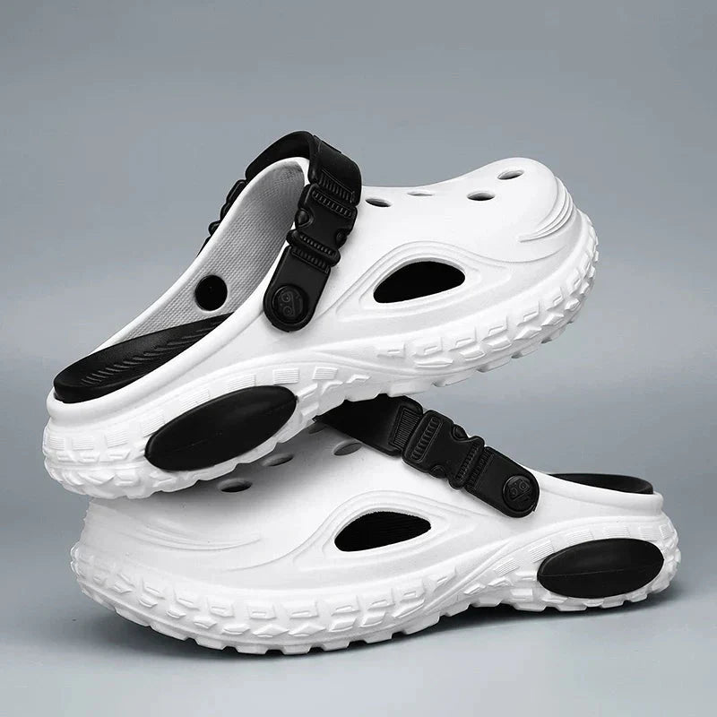 Summer Men's Thick Soled Non-Slip Breathable Toe-Cap Sandals Casual Beach Slippers - Mom & Kids