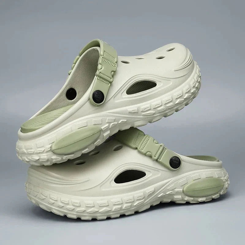 Summer Men's Thick Soled Non-Slip Breathable Toe-Cap Sandals Casual Beach Slippers - Mom & Kids