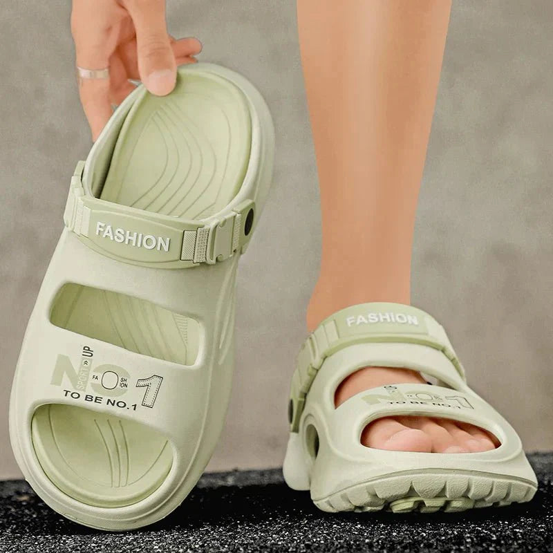 Summer Slippers for Men, Large Size Soft Comfortable Anti-slip Quick-drying, Casual Outdoor Beach Indoor New Style Sandals - Mom & Kids