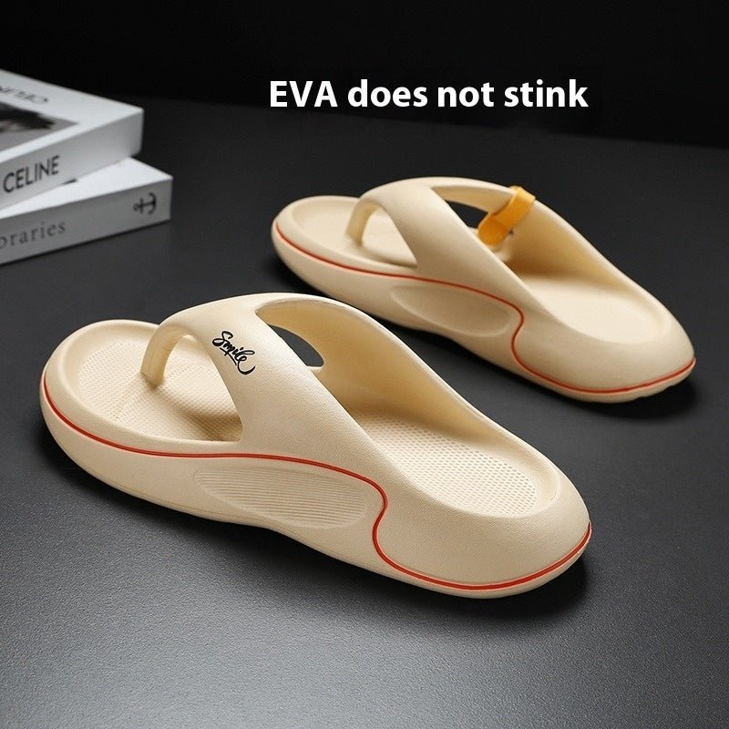 Thick Bottom Wear-resistant Cool Beach Soft Bottom High-end Men's Slippers - Mom & Kids